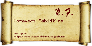 Moravecz Fabiána névjegykártya